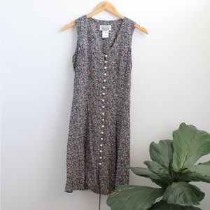 Vintage Lisa Jo Floral Mini Dress Sz: 14/16